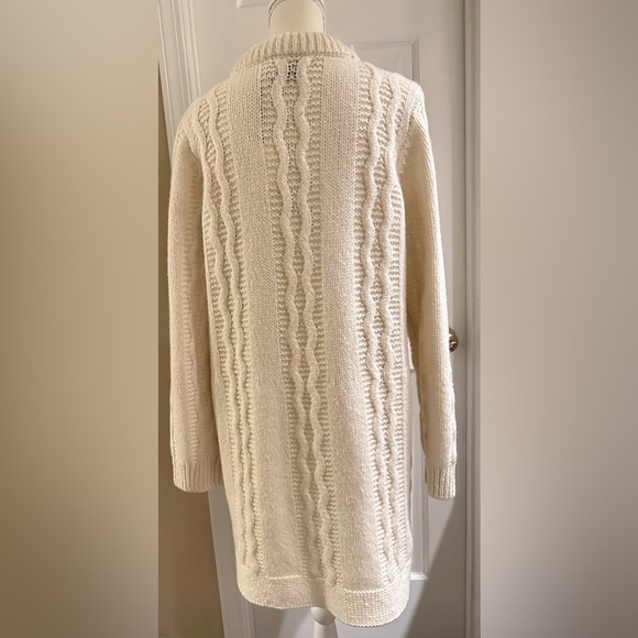 Women’s Coach Host pick ❤️Cable knit sweater dress cream Size XL true to size - Picture 4 of 14